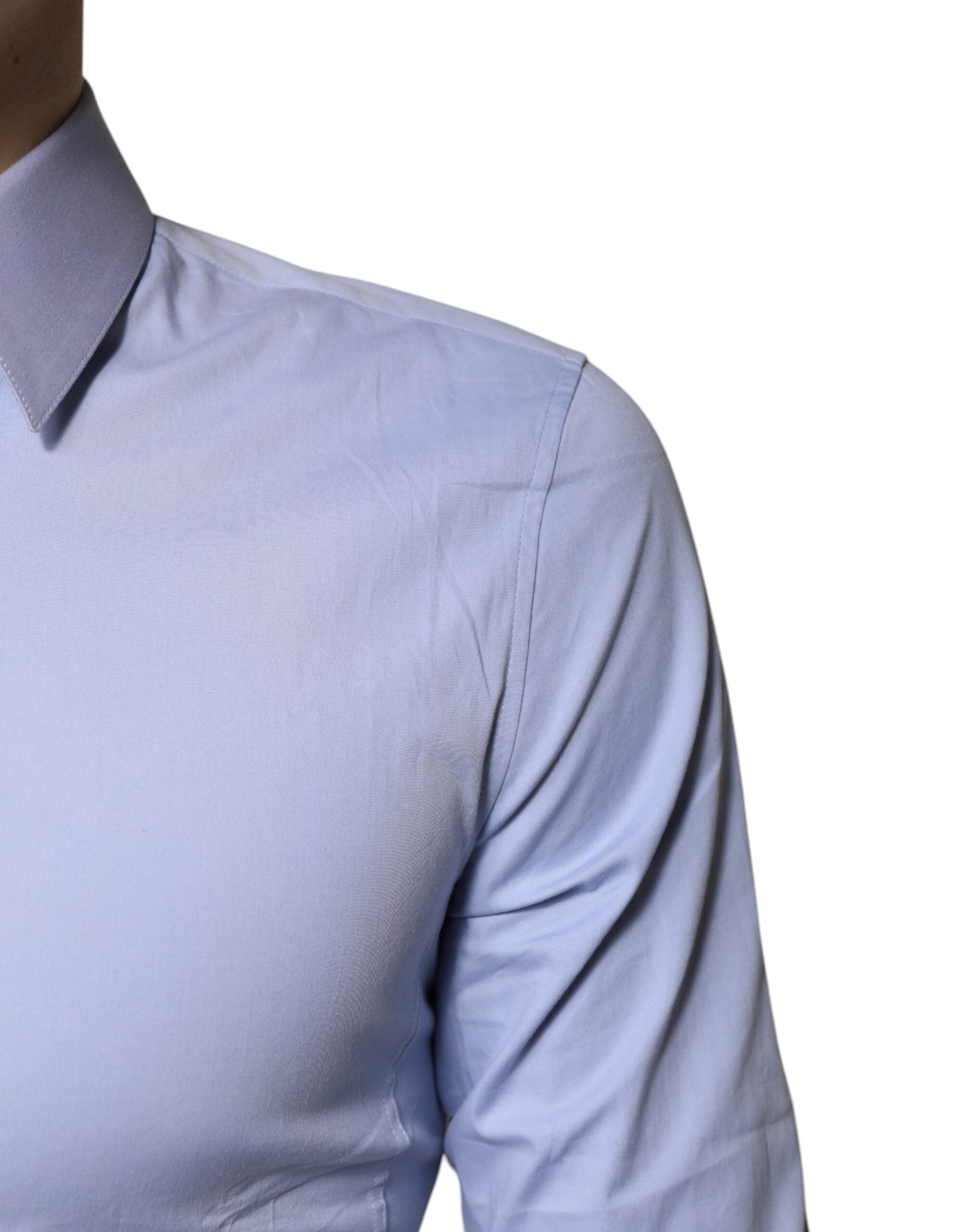 Dolce & Gabbana Light Blue Cotton Shirt SICILIA Dress Formal Shirt
